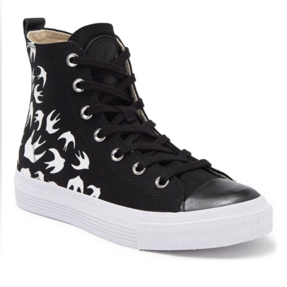 MCQ Alexander McQueen Swallow High-Top Sneakers Size 38 EU 8 US - Picture 1 of 9